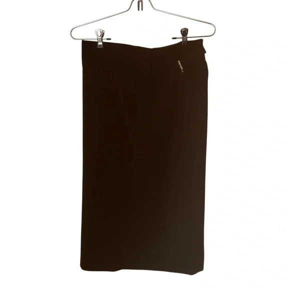 Gucci pencil skirt women’s size 8 black silver buckle vintage Tom Ford luxury - Picture 2 of 16